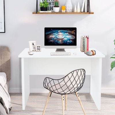 Limited Edition Writing Table, Modern Study Desk for Home Offices, Schools, Laptop, PC, Computer Workstation - MP1 9045 (White)