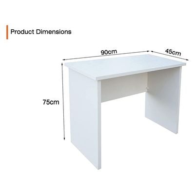Limited Edition Writing Table, Modern Study Desk for Home Offices, Schools, Laptop, PC, Computer Workstation - MP1 9045 (White)