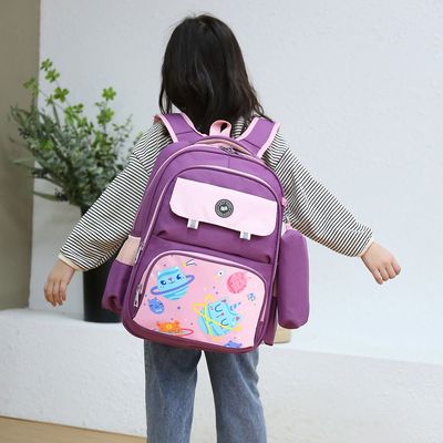 Eazy Kids Unicorn Planet school bag w/t Pencil Case-Purple