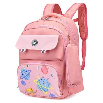 Eazy Kids Unicorn Planet School Bag w / t Pencil Case - Pink