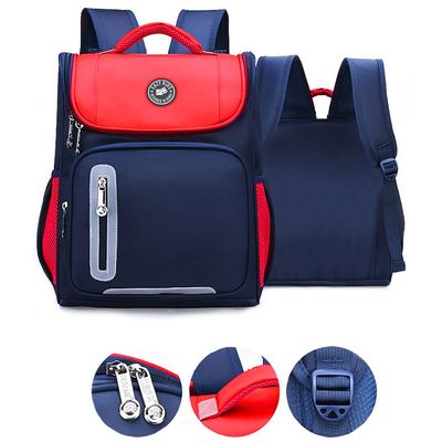 Eazy Kids Ergonomic School Bag-Red blue