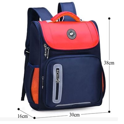 Eazy Kids Ergonomic School Bag - Red blue