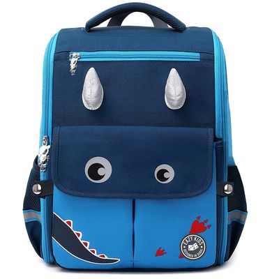 Eazy Kids Dinosaur School Bag-Blue