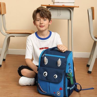 Eazy Kids Dinosaur School Bag-Blue