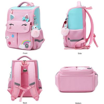 Eazy Kids 3D Unicorn School Bag-Pink