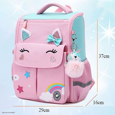 Eazy Kids 3D Unicorn School Bag - Pink