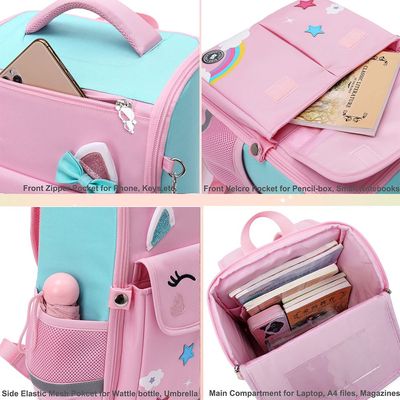 Eazy Kids 3D Unicorn School Bag - Pink