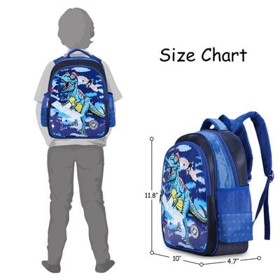 Eazy Kids T - Rex School Bag - Blue