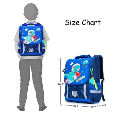 Eazy Kids School Bag Dino in Space - Blue