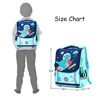 Eazy Kids School Bag Dino in Space - Green