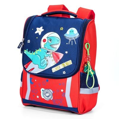 Eazy Kids School Bag Dino in Space - Red