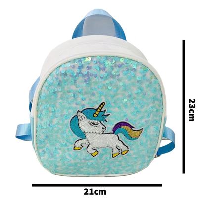 Eazy Kids - Sequin School Backpack - Unicorn Green