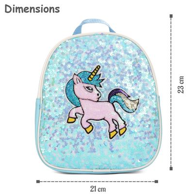 Eazy Kids - Sequin School Backpack - Unicorn Green