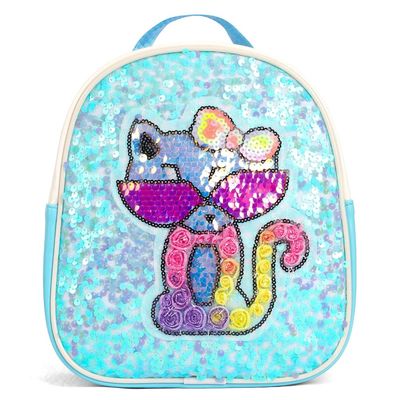 Eazy Kids - Sequin School Backpack - Cat Green