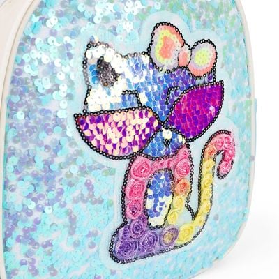 Eazy Kids - Sequin School Backpack - Cat Green