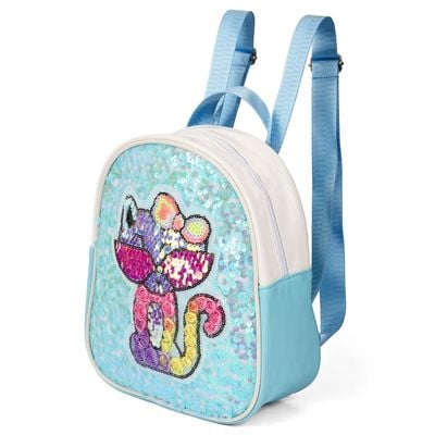 Eazy Kids - Sequin School Backpack - Cat Green