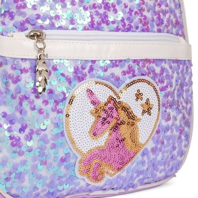 Eazy Kids - Sequin School Backpack - Horse Purple