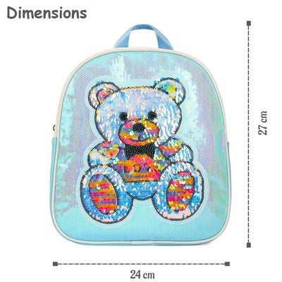 Eazy Kids - Sequin School Backpack - Teddy Green