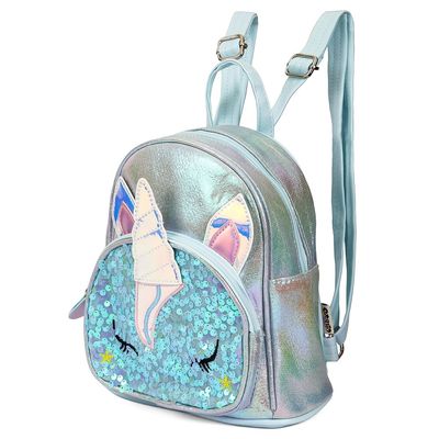 Eazy Kids - Sequin School Backpack - Unicorn Green