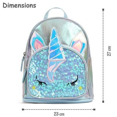 Eazy Kids - Sequin School Backpack - Unicorn Green