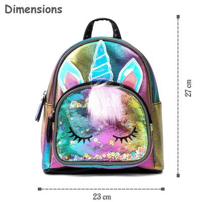 Eazy Kids - Sequin School Backpack - Unicorn Multicolor