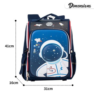 Eazy Kids - Back to School - 16" Astronaut Space School Backpack - Blue 