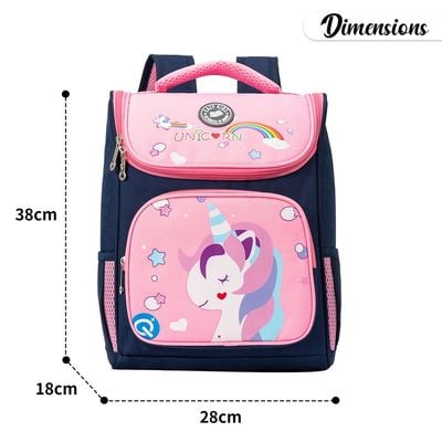 Eazy Kids - Back to School - 16" Unicorn School Backpack - Pink