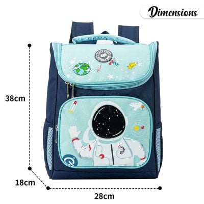 Eazy Kids - Back to School - 16" Astronaut Space School Backpack - Blue