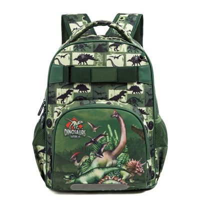 Eazy Kids-18" School Bag Lunch Bag Pencil Case Set of 3 Dinosaur-Green