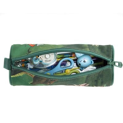 Eazy Kids - 18" School Bag Lunch Bag Pencil Case Set of 3 Dinosaur - Green