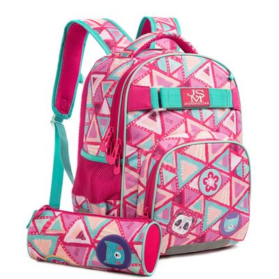 Eazy Kids-18" School Bag Lunch Bag Pencil Case Set of 3 Panda - Pink