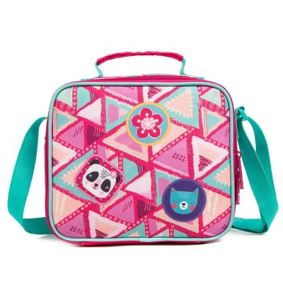 Eazy Kids-18" School Bag Lunch Bag Pencil Case Set of 3 Panda - Pink