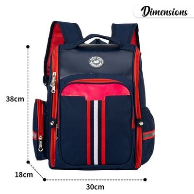 Eazy Kids - School Bag wt Trolley, Red Blue