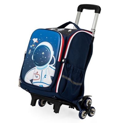 Eazy Kids - School Bag wt Trolley, Astronaut Blue