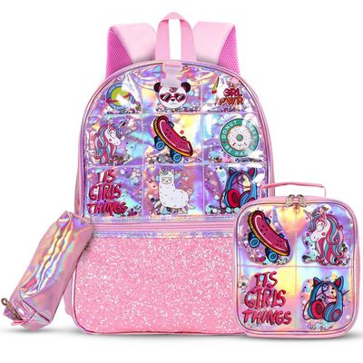 Eazy Kids Back to School Combo Set of 4 It's Girl Thing - Pink