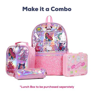 Eazy Kids Back to School Combo Set of 4 It's Girl Thing - Pink