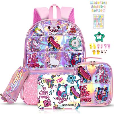 Eazy Kids Back to School Combo Set of 4 It's Girl Thing-Pink
