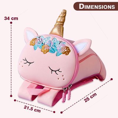 Nohoo Pre School 3D Bag Unicorn Pink (Large)