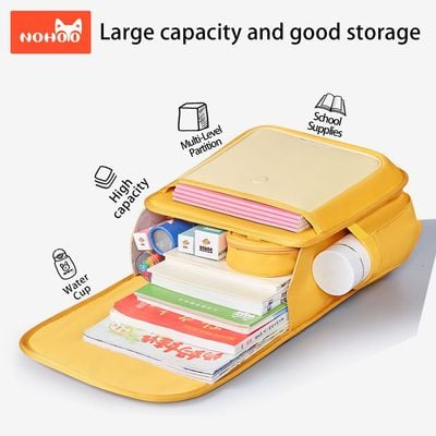 Nohoo Spine Protection Horizontal School Backpack for 0 - 5 Grade Primary Students - Lion Yellow