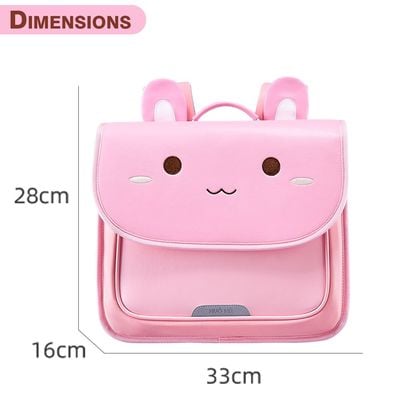 Nohoo Spine Protection Horizontal School Backpack for 0 - 5 Grade Primary Students - Rabbit Pink