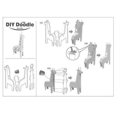 Eazy Kids DIY Doodle Coloring Giraffe