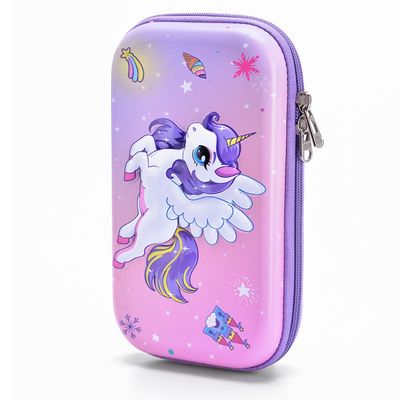 Eazy Kids XL Unicorn Pencil Case - Pink 