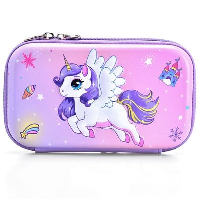 Eazy Kids XL Unicorn Pencil Case - Pink 