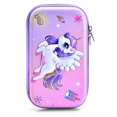 Eazy Kids XL Unicorn Pencil Case - Pink 