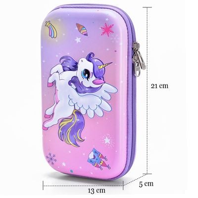 Eazy Kids XL Unicorn Pencil Case - Pink 