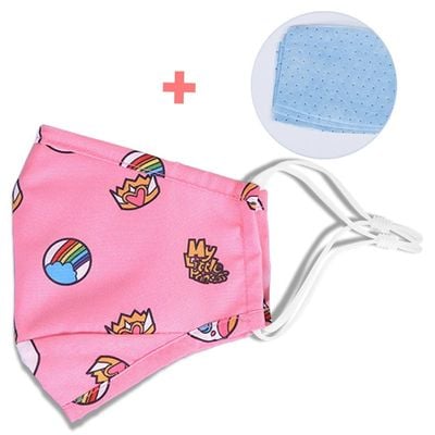 Nohoo Kids Re - usable Face Mask - Unicorn - Pink