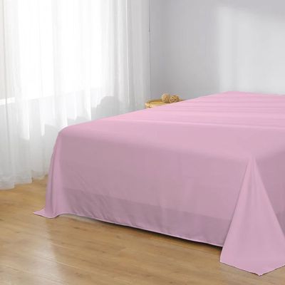 Cotton Home 1pcs Flat Sheet Super Soft 160X220cm Pink