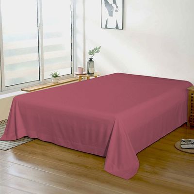 Cotton Home 1pcs Flat Sheet Super Soft 160X220cm Muave