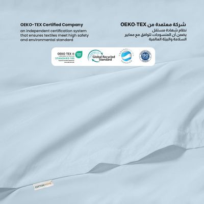 Cotton Home 1pcs Flat Sheet Super Soft 160X220cm Sky Blue