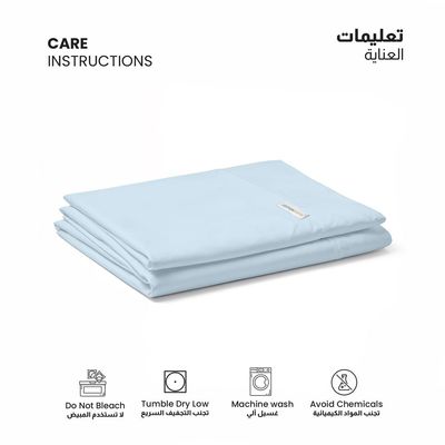 Cotton Home 1pcs Flat Sheet Super Soft 160X220cm Sky Blue
